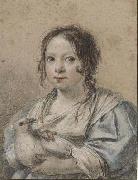 Simon Vouet Portrait of Angelique Vouet oil painting